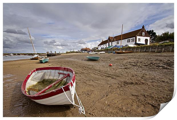Low Tide in Burnham Overy Staithe Print by Paul Macro
