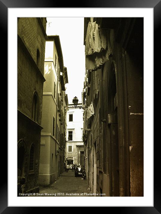 Rome back streets Framed Mounted Print by Sean Wareing