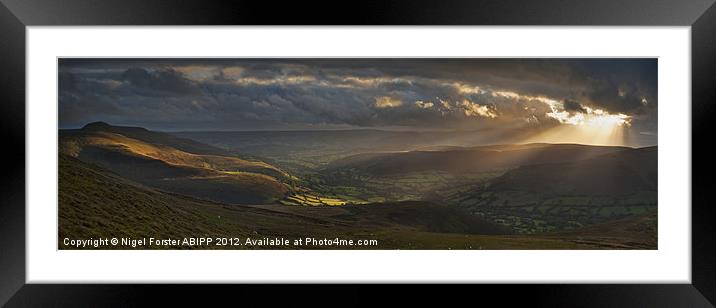 Black Mountains evening light Framed Mounted Print by Creative Photography Wales