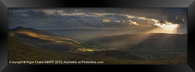 Black Mountains evening light Framed Print by Creative Photography Wales