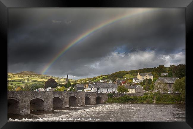 Crickhowell Rainbow Framed Print by Creative Photography Wales