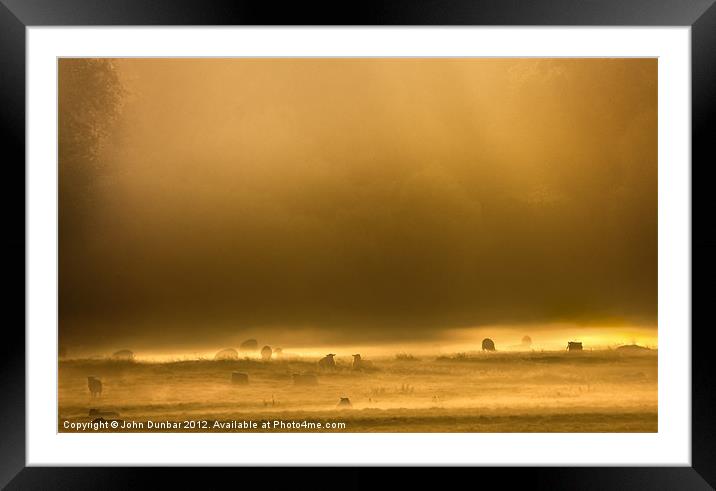 Autumn Dawn Framed Mounted Print by John Dunbar