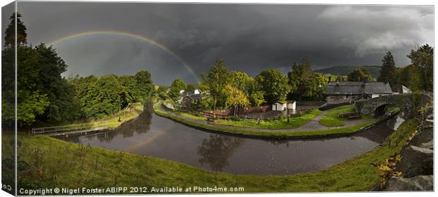Talybont Rainbow Canvas Print by Creative Photography Wales