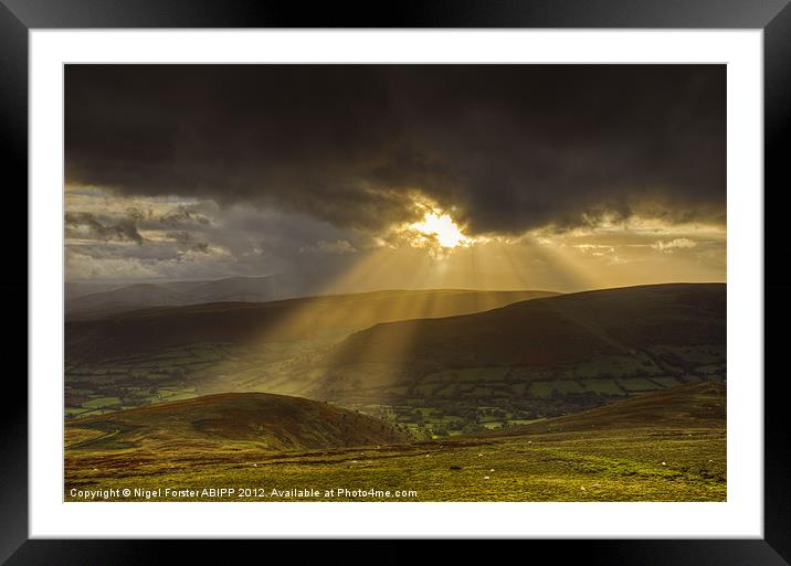 Evening sunburst Framed Mounted Print by Creative Photography Wales
