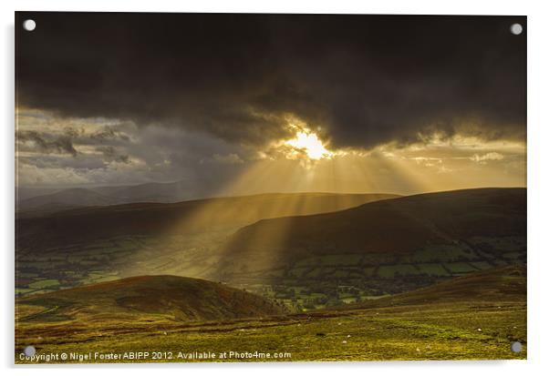 Evening sunburst Acrylic by Creative Photography Wales
