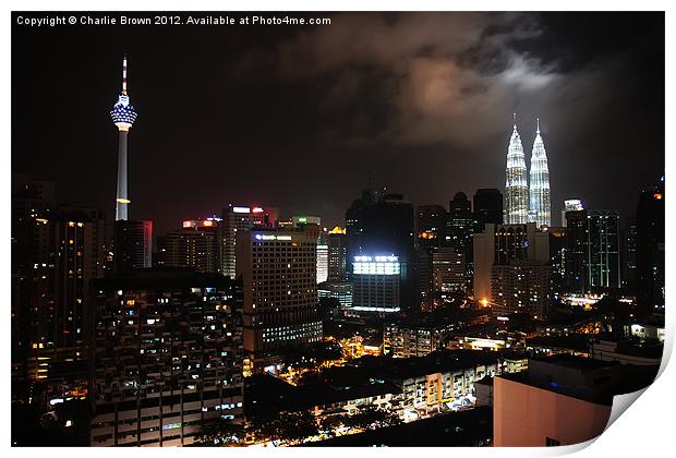 Kuala Lumpur Skyline Print by Ankor Light
