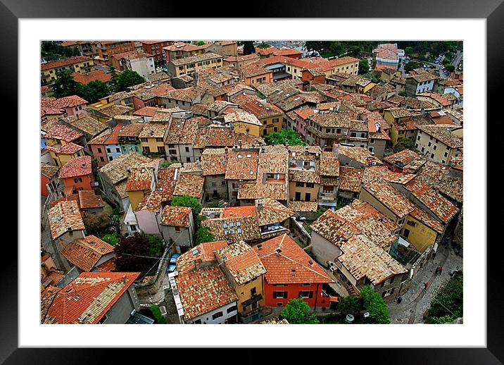 The Rooftops of Malcesine Framed Mounted Print by Scott  Paul