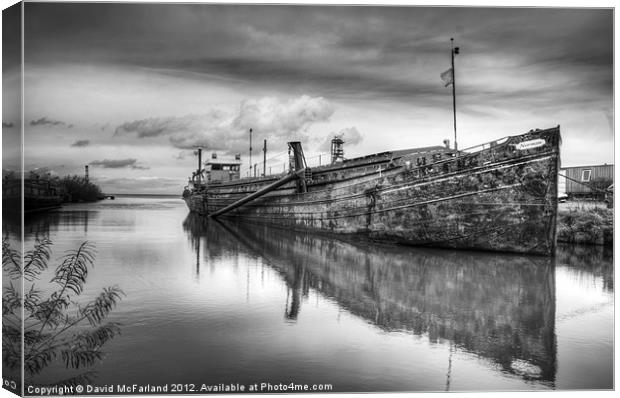 Norman the Sand Barge Canvas Print by David McFarland