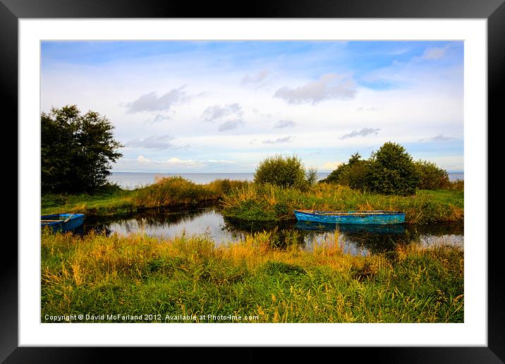 Lough Neagh's Blue Lagoon Framed Mounted Print by David McFarland