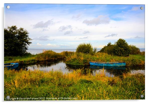 Lough Neagh's Blue Lagoon Acrylic by David McFarland