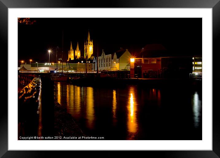 truro at night Framed Mounted Print by keith sutton