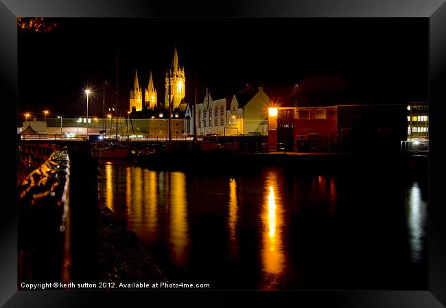 truro at night Framed Print by keith sutton