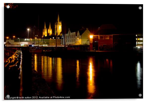 truro at night Acrylic by keith sutton
