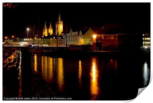 truro at night Print by keith sutton