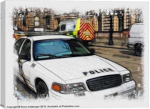 Philadelphia Police Car 2 Canvas Print by Fiona Messenger