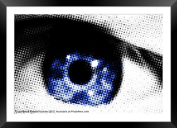 Blue Eye Abstract Framed Mounted Print by Natalie Kinnear