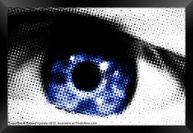 Blue Eye Abstract Framed Print by Natalie Kinnear