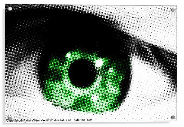 Green Eye Abstract Acrylic by Natalie Kinnear