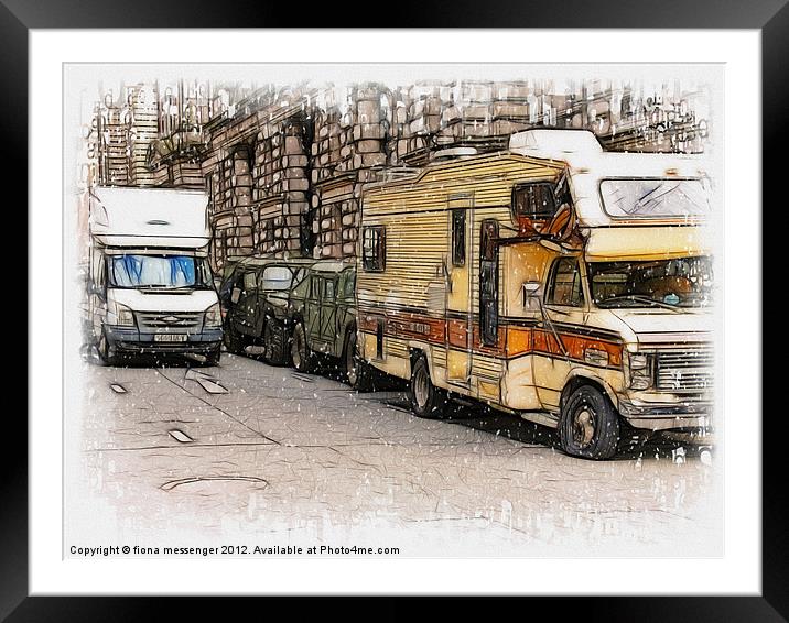 Rv in Glasgow Framed Mounted Print by Fiona Messenger