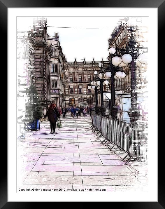 George Square Glasgow Framed Mounted Print by Fiona Messenger