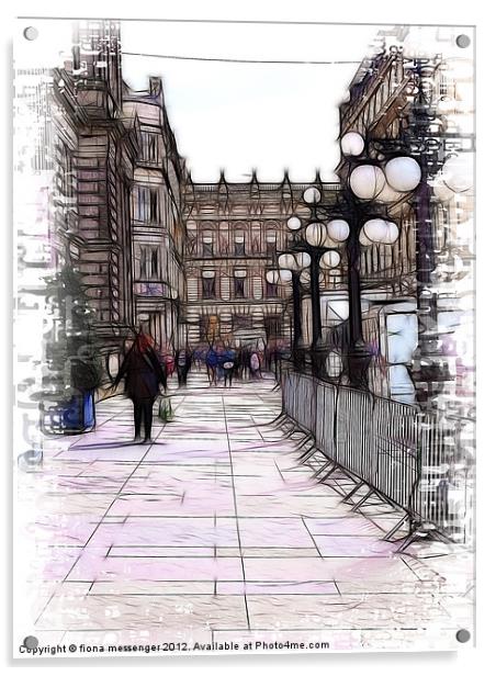 George Square Glasgow Acrylic by Fiona Messenger