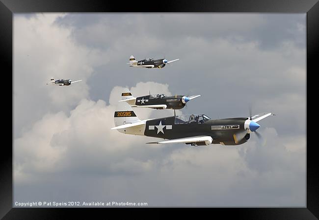 P40 Warhawk  7th FS Framed Print by Pat Speirs