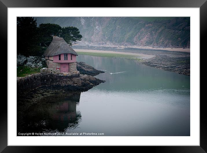 The Boathouse Framed Mounted Print by Helen Northcott