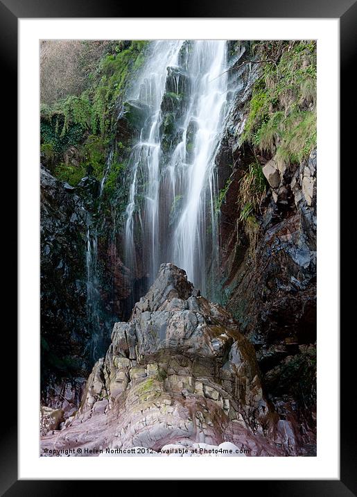 Clovelly Waterfall Framed Mounted Print by Helen Northcott