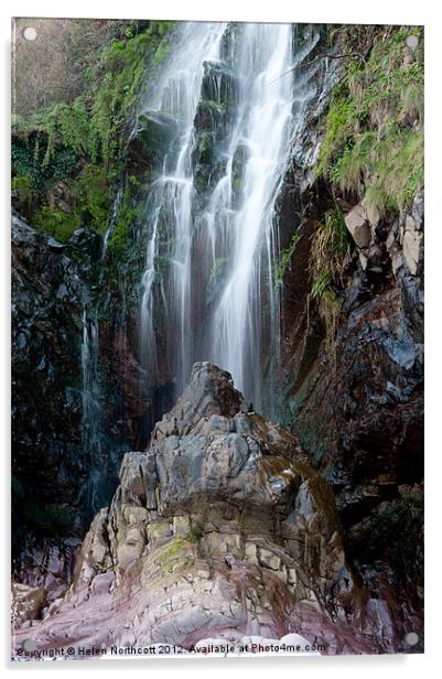 Clovelly Waterfall Acrylic by Helen Northcott