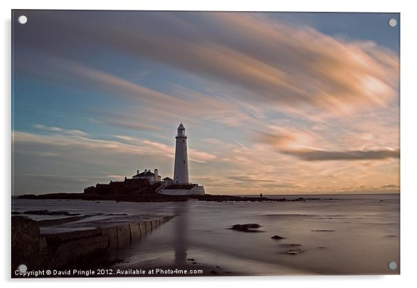 Lighthouse After Sunrise Acrylic by David Pringle