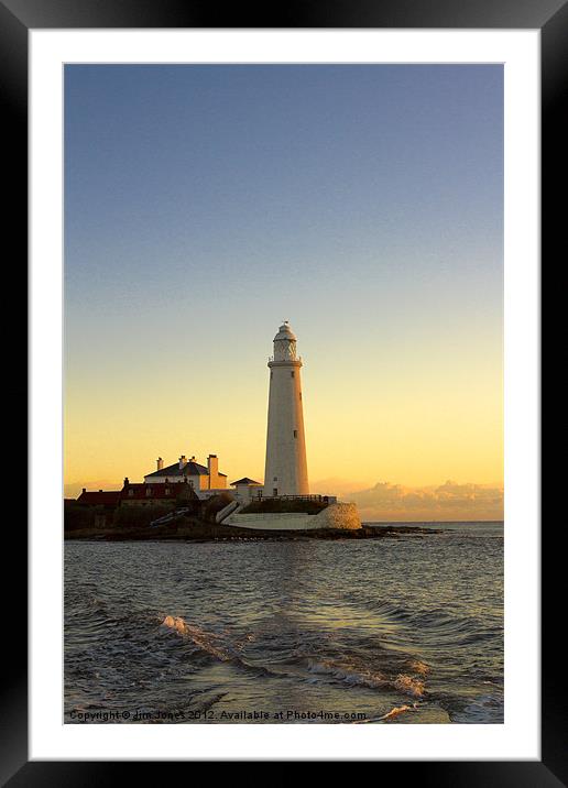 Serenity at St Marys Island Framed Mounted Print by Jim Jones