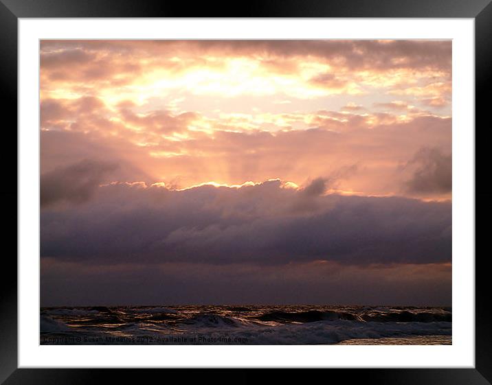 Setting Sun Power Framed Mounted Print by Susan Medeiros