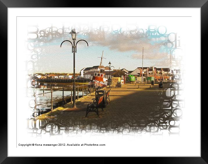 Irvine Harbour Framed Mounted Print by Fiona Messenger