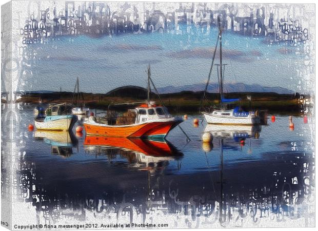 Moored Up Canvas Print by Fiona Messenger