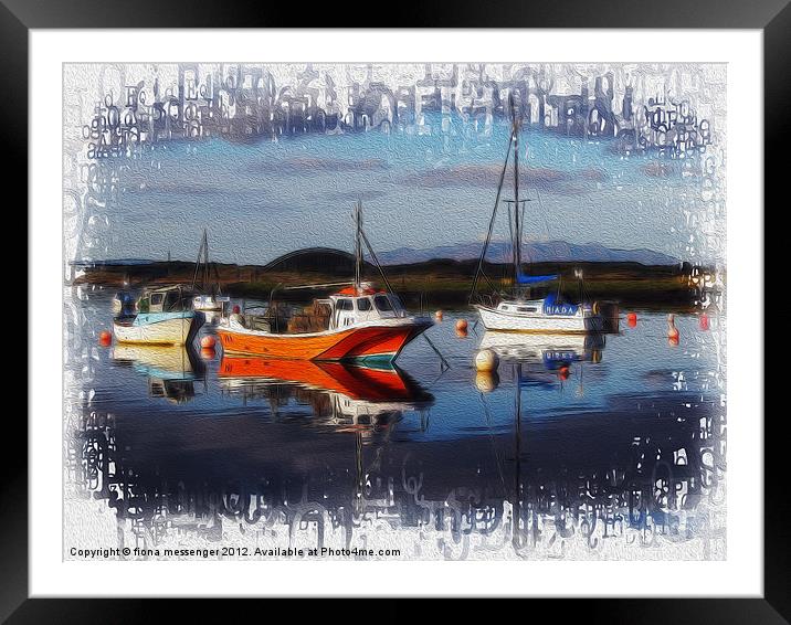 Moored Up Framed Mounted Print by Fiona Messenger