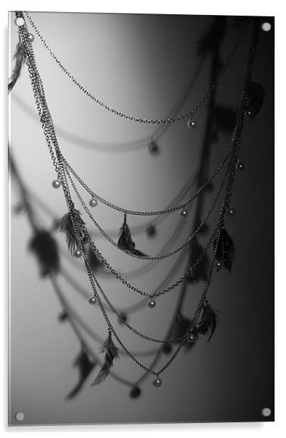 necklace shadow Acrylic by kay hardy