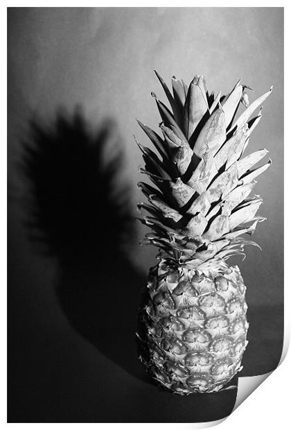 pineapple shaddow Print by kay hardy