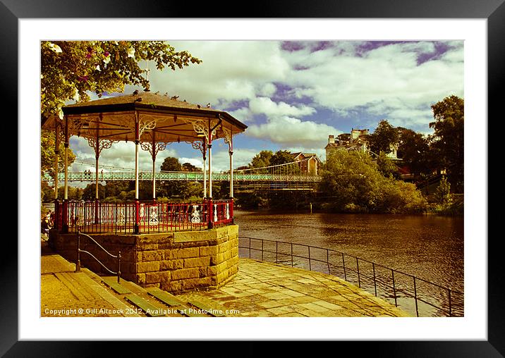 Riverside, Chester. Framed Mounted Print by Gill Allcock
