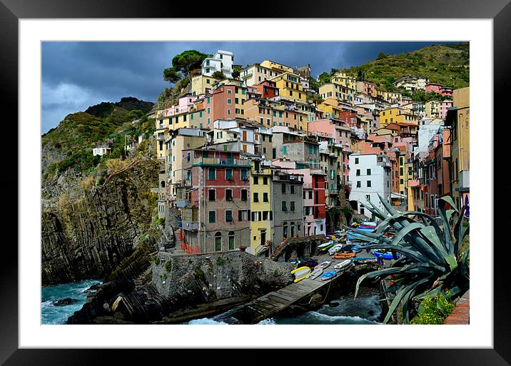 Riomaggiore Framed Mounted Print by barbara walsh