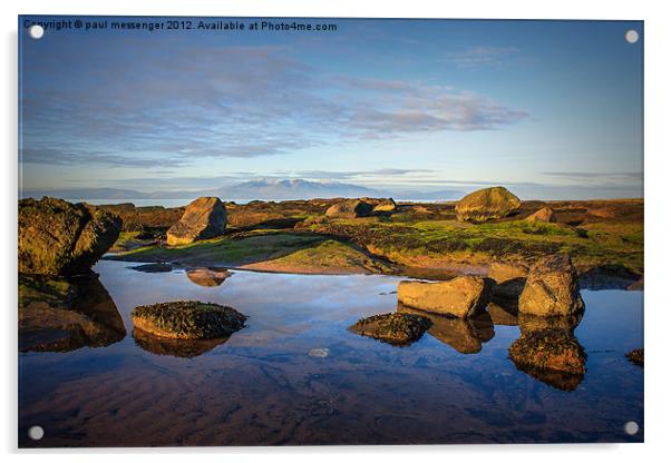Isle of Arran Morning Glow Acrylic by Paul Messenger