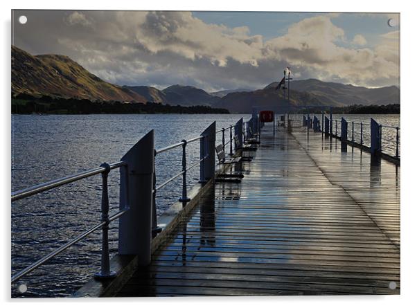 Lakes Pier Acrylic by Richard Thomas