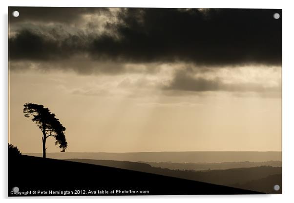 Raddon hilltop at dawn Acrylic by Pete Hemington