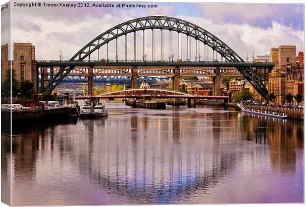 Newcastle Bridges Canvas Print by Trevor Kersley RIP