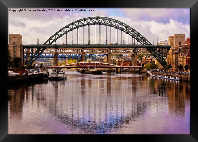 Newcastle Bridges Framed Print by Trevor Kersley RIP