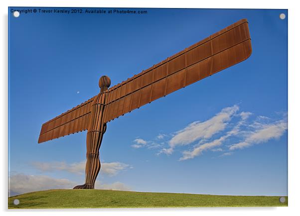Angel of The North Acrylic by Trevor Kersley RIP