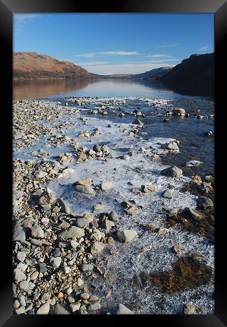 Ullswater on a cold winter's morning Framed Print by Scott  Paul