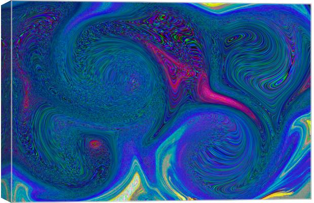 Color Swirl Abstract Canvas Print by David Pyatt