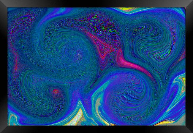 Color Swirl Abstract Framed Print by David Pyatt