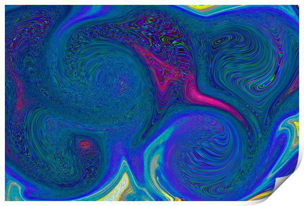 Color Swirl Abstract Print by David Pyatt