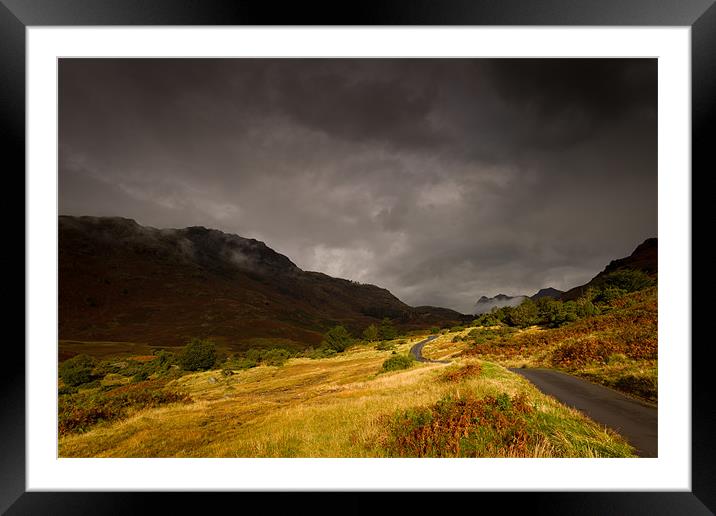 Little Langdale Road Framed Mounted Print by Simon Wrigglesworth